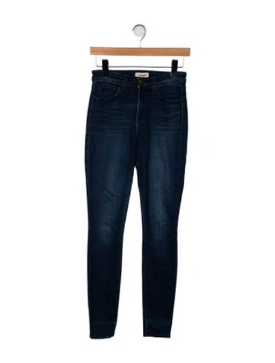 Pre-owned L'agence Mid-rise Skinny Leg Jeans In Blue
