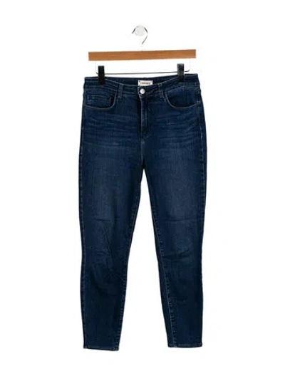 Pre-owned L'agence Mid-rise Skinny Leg Jeans In Blue