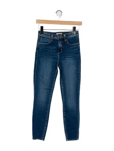 Pre-owned L'agence Mid-rise Skinny Leg Jeans In Blue