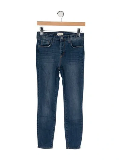 Pre-owned L'agence Mid-rise Skinny Leg Jeans In Blue