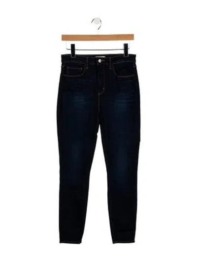 Pre-owned L'agence Mid-rise Skinny Leg Jeans In Blue