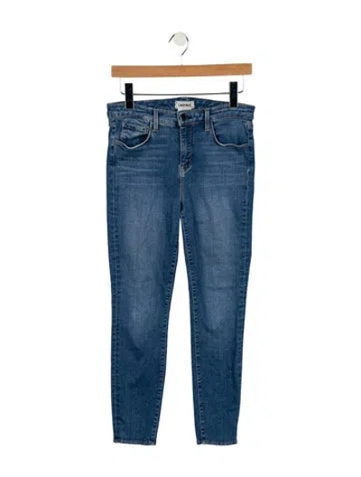 Pre-owned L'agence Mid-rise Skinny Leg Jeans In Blue