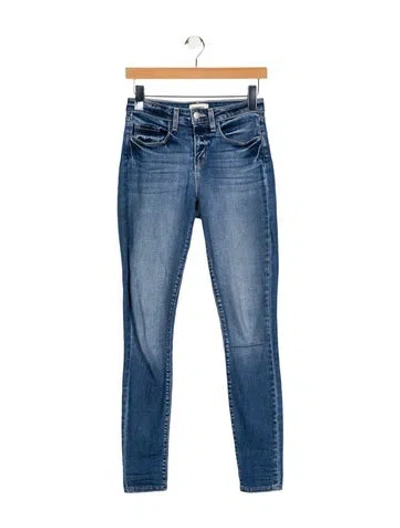 Pre-owned L'agence Mid-rise Skinny Leg Jeans In Blue