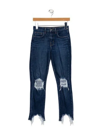 Pre-owned L'agence Mid-rise Skinny Leg Jeans In Blue