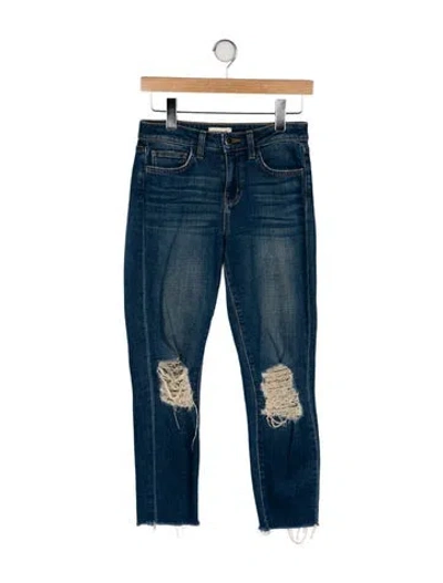 Pre-owned L'agence Mid-rise Skinny Leg Jeans In Blue