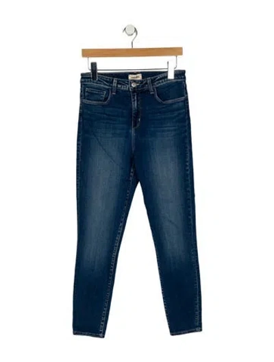 Pre-owned L'agence Mid-rise Skinny Leg Jeans In Blue