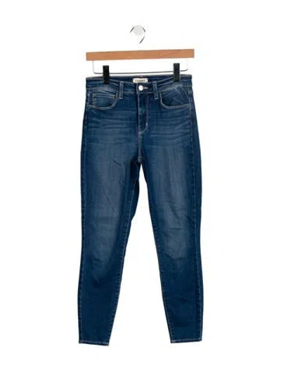 Pre-owned L'agence Mid-rise Skinny Leg Jeans In Blue