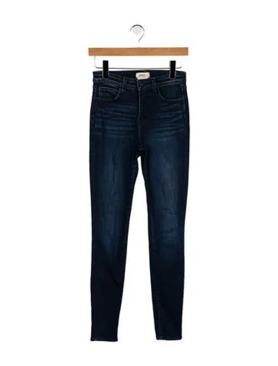 Pre-owned L'agence Mid-rise Skinny Leg Jeans In Blue