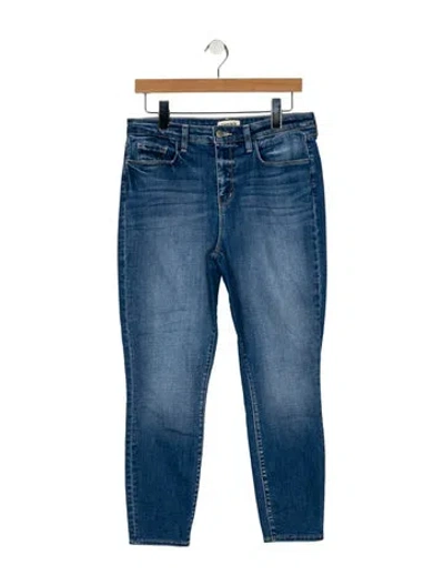 Pre-owned L'agence Mid-rise Skinny Leg Jeans In Blue