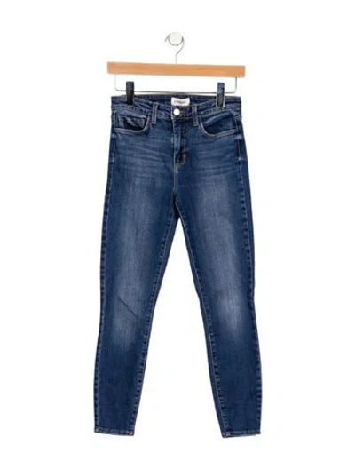 Pre-owned L'agence Mid-rise Skinny Leg Jeans In Blue