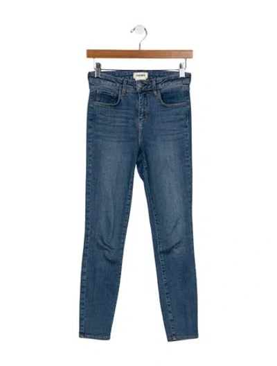 Pre-owned L'agence Mid-rise Skinny Leg Jeans In Blue