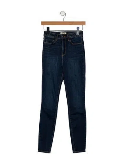 Pre-owned L'agence Mid-rise Skinny Leg Jeans In Blue