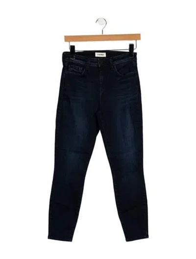 Pre-owned L'agence Mid-rise Skinny Leg Jeans In Blue