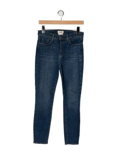 Pre-owned L'agence Mid-rise Skinny Leg Jeans In Blue