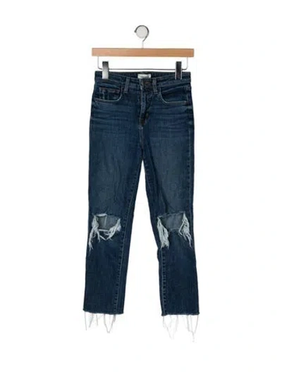 Pre-owned L'agence Mid-rise Skinny Leg Jeans In Blue