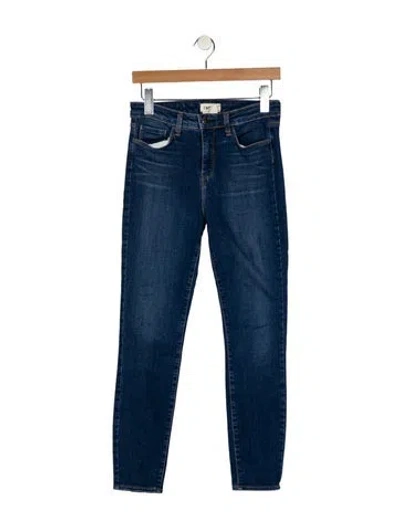 Pre-owned L'agence Mid-rise Skinny Leg Jeans In Blue