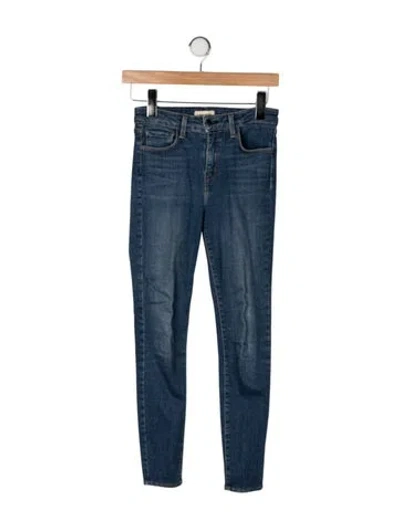 Pre-owned L'agence Mid-rise Skinny Leg Jeans In Blue