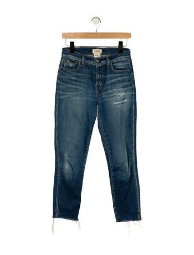 Pre-owned L'agence Mid-rise Skinny Leg Jeans In Blue