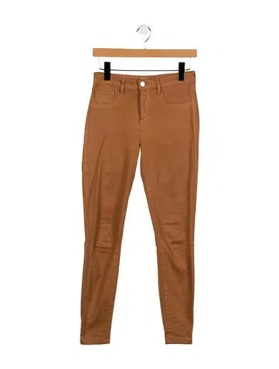 Pre-owned L'agence Mid-rise Skinny Leg Jeans In Brown