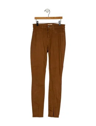 Pre-owned L'agence Mid-rise Skinny Leg Jeans In Brown