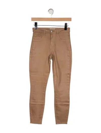 Pre-owned L'agence Mid-rise Skinny Leg Jeans In Brown