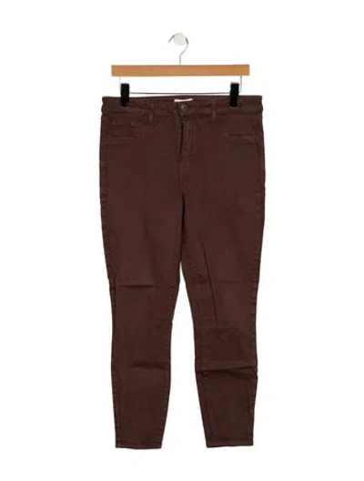 Pre-owned L'agence Mid-rise Skinny Leg Jeans In Brown