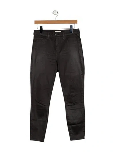 Pre-owned L'agence Mid-rise Skinny Leg Jeans In Gray
