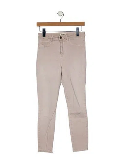 Pre-owned L'agence Mid-rise Skinny Leg Jeans In Gray