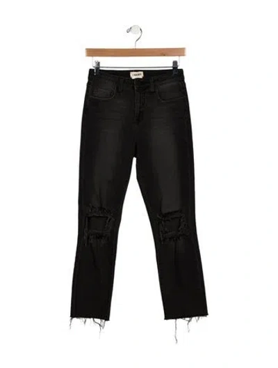Pre-owned L'agence Mid-rise Skinny Leg Jeans In Gray