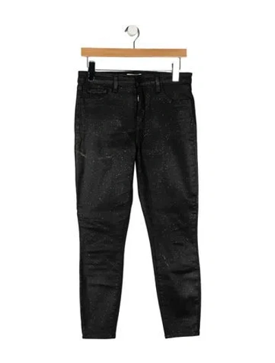 Pre-owned L'agence Mid-rise Skinny Leg Jeans In Gray