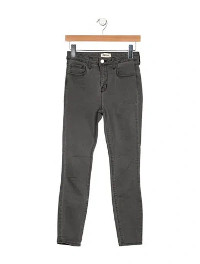 Pre-owned L'agence Mid-rise Skinny Leg Jeans In Gray
