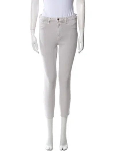Pre-owned L'agence Mid-rise Skinny Leg Jeans In Gray