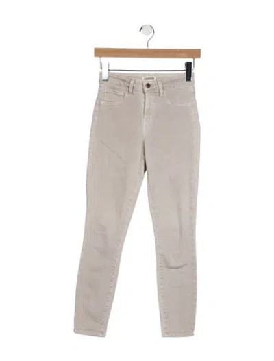 Pre-owned L'agence Mid-rise Skinny Leg Jeans In Gray
