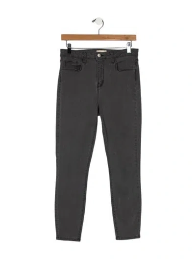 Pre-owned L'agence Mid-rise Skinny Leg Jeans In Gray
