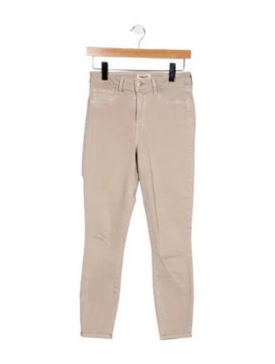 Pre-owned L'agence Mid-rise Skinny Leg Jeans In Gray