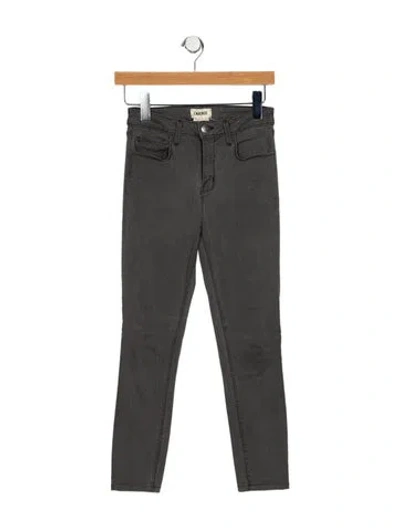 Pre-owned L'agence Mid-rise Skinny Leg Jeans In Gray