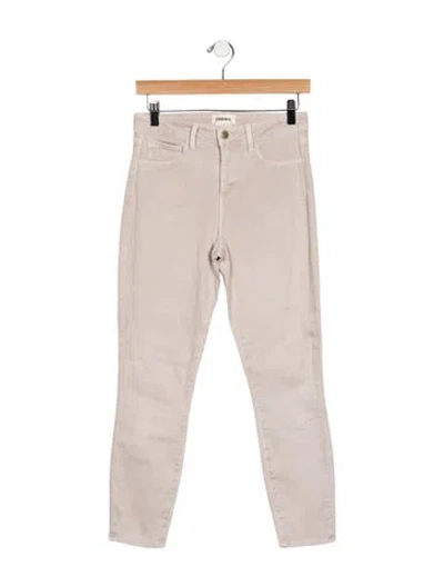 Pre-owned L'agence Mid-rise Skinny Leg Jeans In Gray