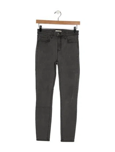 Pre-owned L'agence Mid-rise Skinny Leg Jeans In Gray