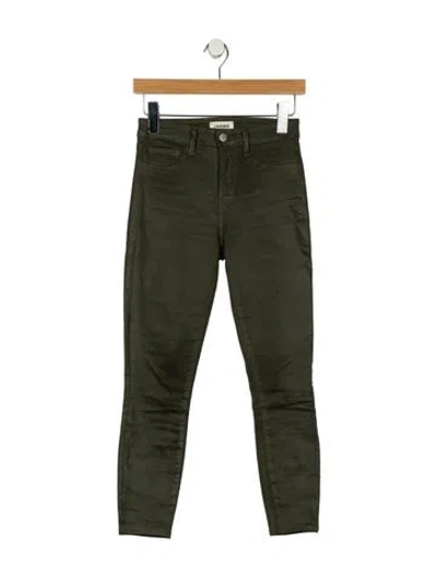 Pre-owned L'agence Mid-rise Skinny Leg Jeans In Green