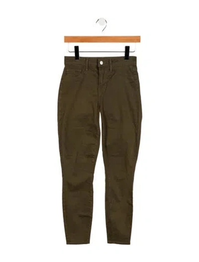 Pre-owned L'agence Mid-rise Skinny Leg Jeans In Green