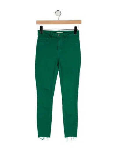 Pre-owned L'agence Mid-rise Skinny Leg Jeans In Green