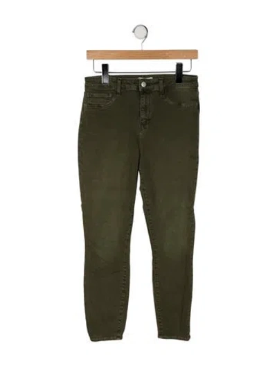 Pre-owned L'agence Mid-rise Skinny Leg Jeans In Green