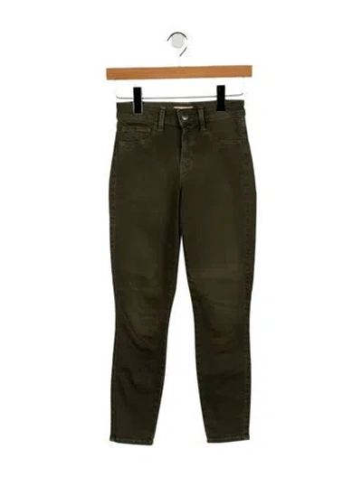 Pre-owned L'agence Mid-rise Skinny Leg Jeans In Green