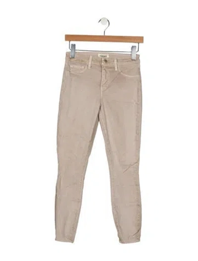 Pre-owned L'agence Mid-rise Skinny Leg Jeans In Neutral