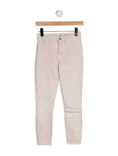 Pre-owned L'agence Mid-rise Skinny Leg Jeans In Neutral