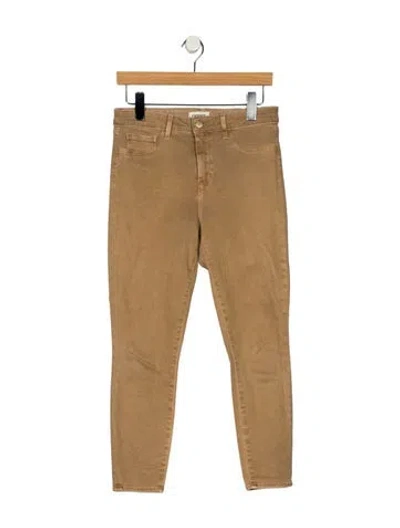 Pre-owned L'agence Mid-rise Skinny Leg Jeans In Neutral