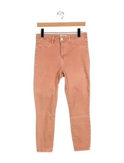 Pre-owned L'agence Mid-rise Skinny Leg Jeans In Neutral