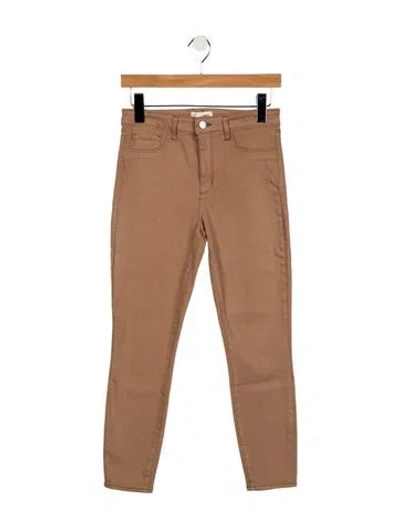 Pre-owned L'agence Mid-rise Skinny Leg Jeans In Neutral
