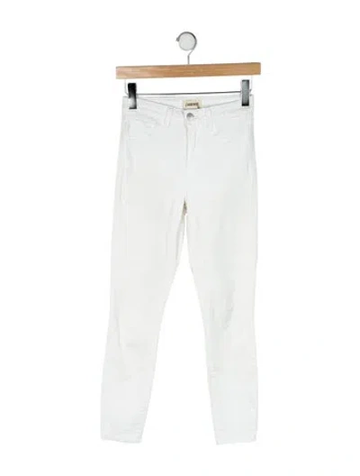 Pre-owned L'agence Mid-rise Skinny Leg Jeans In Neutral
