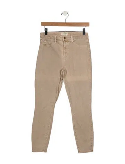 Pre-owned L'agence Mid-rise Skinny Leg Jeans In Neutral
